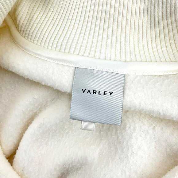 Varley Roselle Sweatshirt Womens Large White Fleece Half Zip Mock Neck Pullover - Picture 7 of 15